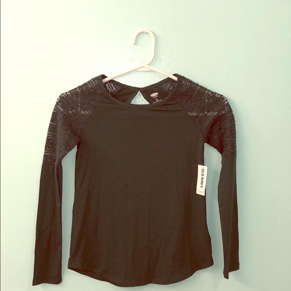 Old Navy Green Long Sleeve Girls’ Top-size M 8 NWT